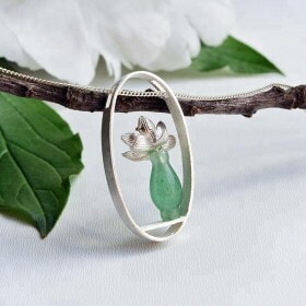 Designer-925-Silver-Vase-flower-pendant-necklace (1)